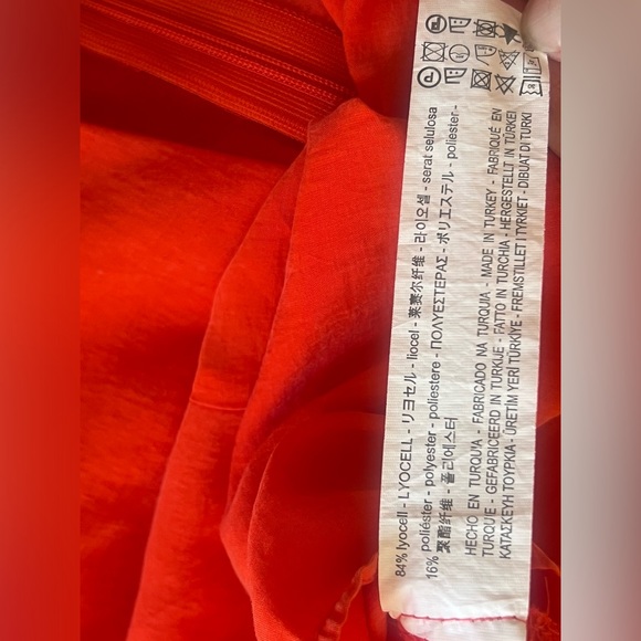 Zara trf collection one piece orange shorts romper size Small - Picture 6 of 6